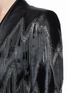 Detail View - Click To Enlarge - EMILIO PUCCI - Fring calf hair chain leather wool-blend blazer