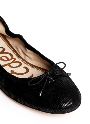Detail View - Click To Enlarge - SAM EDELMAN - 'Felicia' textured-glossy leather flats
