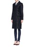 Front View - Click To Enlarge - DIANE VON FURSTENBERG - 'Mid Dietrich' sequin wool-mohair coat