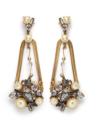 Main View - Click To Enlarge - ERICKSON BEAMON - 'Stratosphere' crystal chain drop earrings