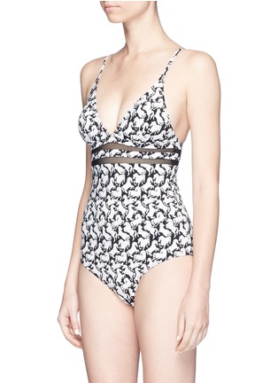 Figure View - Click To Enlarge - STELLA MCCARTNEY - 'Iconic Prints' horse one-piece swimsuit