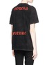 Back View - Click To Enlarge - GUCCI - 'Angry Cat' appliqué oversized washed T-shirt