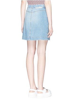 Back View - Click To Enlarge - STELLA MCCARTNEY - Sunset embroidered denim skirt