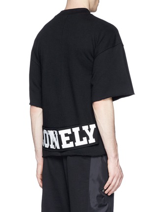 Back View - Click To Enlarge - NOHANT - 'LONELY/LOVELY' patch cotton sweatshirt