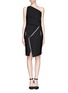 Main View - Click To Enlarge - HELMUT LANG - Origami one-shoulder dress