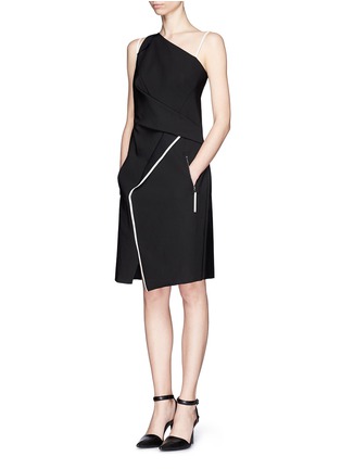 Figure View - Click To Enlarge - HELMUT LANG - Origami one-shoulder dress