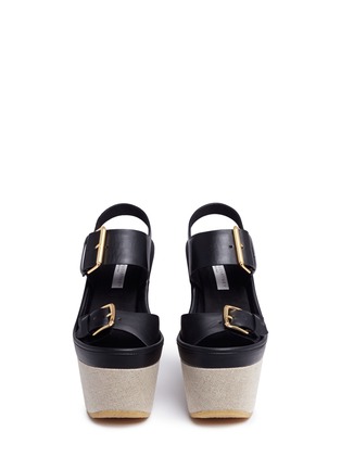 Front View - Click To Enlarge - STELLA MCCARTNEY - Alter nappa canvas platform sandals