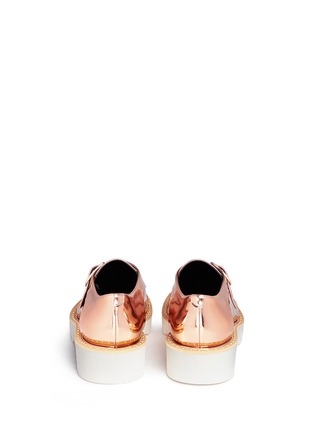 Back View - Click To Enlarge - STELLA MCCARTNEY - 'Odette' mirror eco leather monk strap shoes