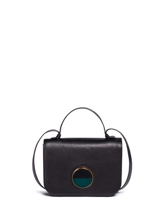 Main View - Click To Enlarge - MARNI - 'Pois' round slide lock leather crossbody bag