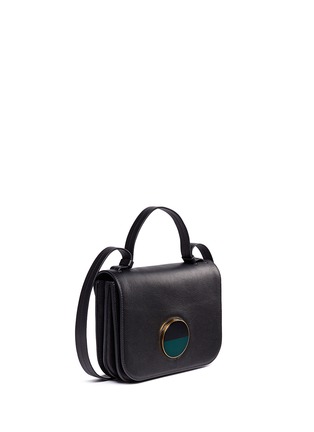 Figure View - Click To Enlarge - MARNI - 'Pois' round slide lock leather crossbody bag