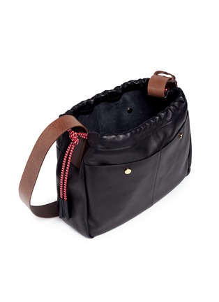 Detail View - Click To Enlarge - MARNI - 'Swing' lambskin leather drawstring bag