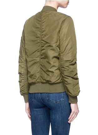 Back View - Click To Enlarge - TOPSHOP - Leopard print faux fur lined satin bomber jacket