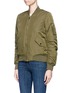 Front View - Click To Enlarge - TOPSHOP - Leopard print faux fur lined satin bomber jacket