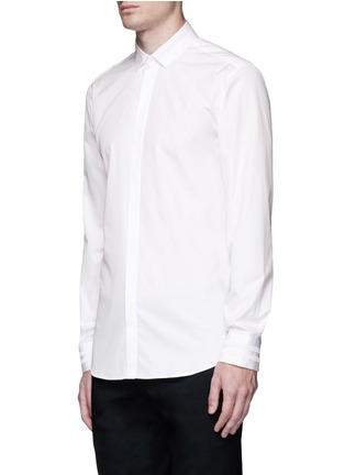 Front View - Click To Enlarge - NEIL BARRETT - Military braid embroidered tuxedo shirt