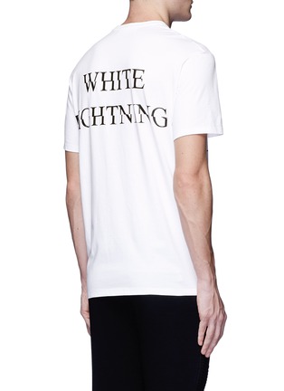 Back View - Click To Enlarge - NEIL BARRETT - 'WHITE LIGHTNING' thunderbolt print T-shirt