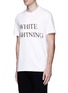 Front View - Click To Enlarge - NEIL BARRETT - 'WHITE LIGHTNING' thunderbolt print T-shirt