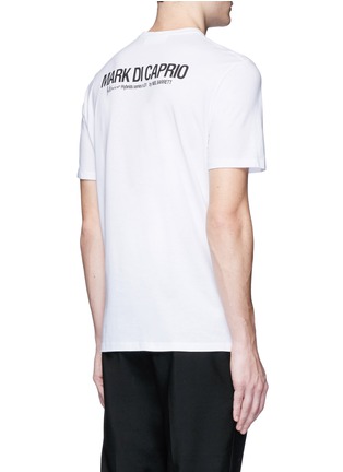 Back View - Click To Enlarge - NEIL BARRETT - x Interview 'Mark Di Caprio' hybrid print T-shirt