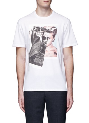 Main View - Click To Enlarge - NEIL BARRETT - x Interview 'Brad Bieber' hybrid print T-shirt