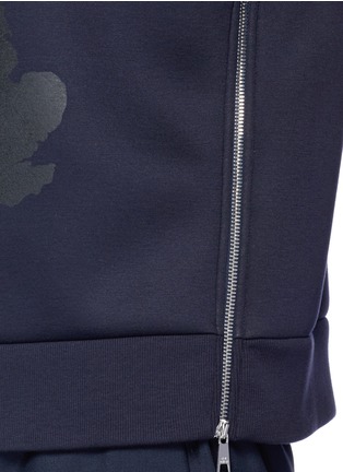 Detail View - Click To Enlarge - NEIL BARRETT - Portrait thunderbolt hybrid print neoprene sweatshirt
