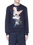 Main View - Click To Enlarge - NEIL BARRETT - Portrait thunderbolt hybrid print neoprene sweatshirt