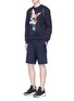 Figure View - Click To Enlarge - NEIL BARRETT - Portrait thunderbolt hybrid print neoprene sweatshirt
