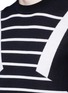 Detail View - Click To Enlarge - NEIL BARRETT - 'Retro Modernist' stripe intarsia wool sweater