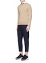 Figure View - Click To Enlarge - NEIL BARRETT - Zip cuff cropped pants