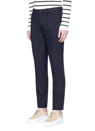 Front View - Click To Enlarge - NEIL BARRETT - Satin stripe outseam tuxedo pants