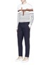 Figure View - Click To Enlarge - NEIL BARRETT - Satin stripe outseam tuxedo pants