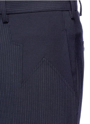 Detail View - Click To Enlarge - NEIL BARRETT - Pinstripe star hopsack jogging pants