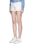 Front View - Click To Enlarge -  - 'Cut Off' denim shorts