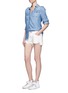 Figure View - Click To Enlarge -  - 'Cut Off' denim shorts