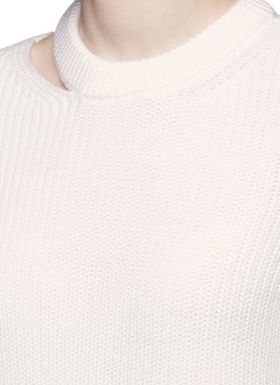 Detail View - Click To Enlarge -  - 'Ginnie' chunky rib knit sweater