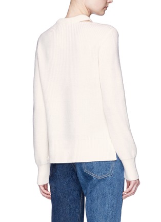 Back View - Click To Enlarge -  - 'Ginnie' chunky rib knit sweater
