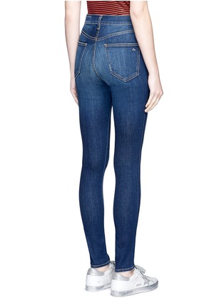 Back View - Click To Enlarge - RAG & BONE - 'Dive' high waist distressed skinny jeans