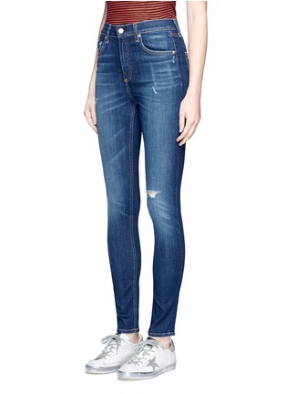 Front View - Click To Enlarge - RAG & BONE - 'Dive' high waist distressed skinny jeans