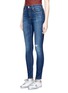 Front View - Click To Enlarge - RAG & BONE - 'Dive' high waist distressed skinny jeans