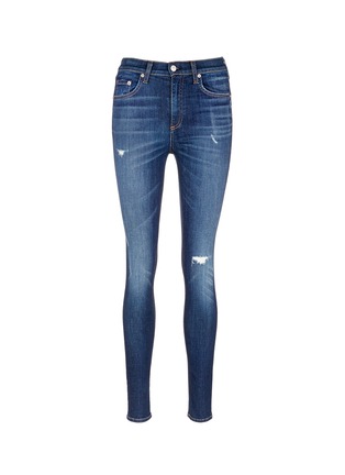 Main View - Click To Enlarge - RAG & BONE - 'Dive' high waist distressed skinny jeans