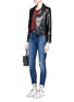 Figure View - Click To Enlarge - RAG & BONE - 'Dive' high waist distressed skinny jeans