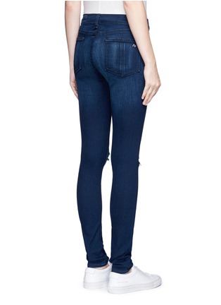 Back View - Click To Enlarge - RAG & BONE - '10 Inch Skinny' distressed denim pants