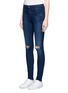 Front View - Click To Enlarge - RAG & BONE - '10 Inch Skinny' distressed denim pants