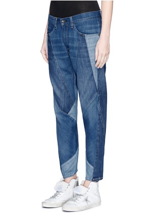 Front View - Click To Enlarge - RAG & BONE - 'Patched Engineer' patchwork boyfriend denim pants