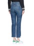 Back View - Click To Enlarge - RAG & BONE - '10 Inch Stove Pipe' staggered hem cropped jeans