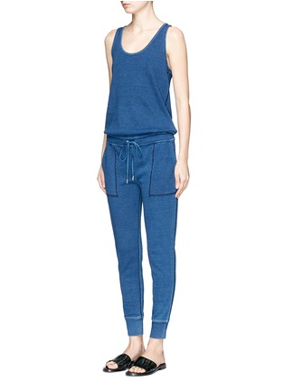Front View - Click To Enlarge - RAG & BONE - Cotton jersey jumpsuit