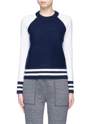 Main View - Click To Enlarge - RAG & BONE - 'Jana' colourblock Merino wool varsity sweater