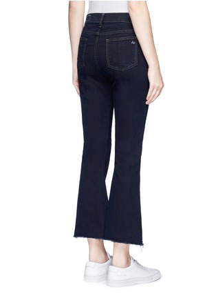 Back View - Click To Enlarge - RAG & BONE - 'Crop Flare' frayed cuff jeans