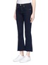 Front View - Click To Enlarge - RAG & BONE - 'Crop Flare' frayed cuff jeans