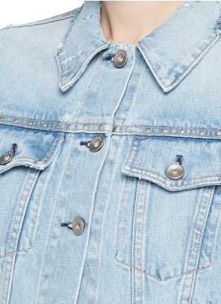 Detail View - Click To Enlarge - RAG & BONE - Eyelet distressed cotton denim jacket