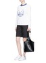 Figure View - Click To Enlarge - CHICTOPIA - Hen embroidered cotton shorts
