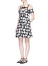 Figure View - Click To Enlarge - CHICTOPIA - Floral jacquard off-shoulder dress